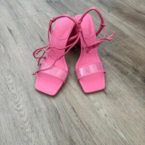 Pink Gianna Schutz square toe, triangle heel - New